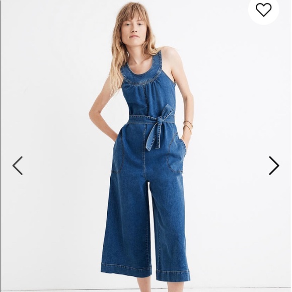Madewell Denim Halter Wide-Leg Jumpsuit - Picture 7 of 8
